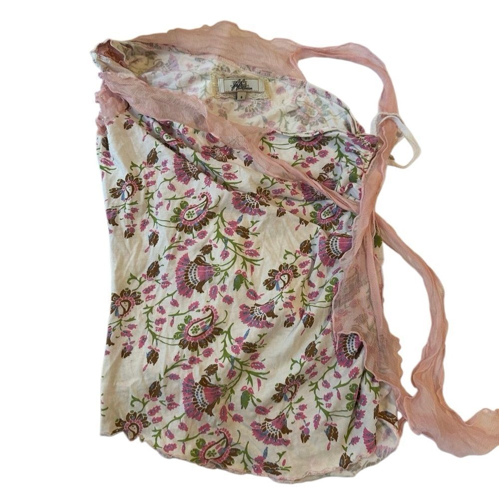 Floral Pink and Cream top